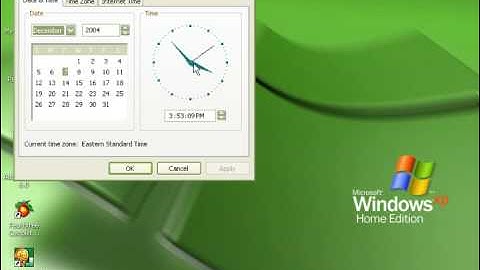 Windows XP Tutorial Setting the Date and Time Display Microsoft Training Lesson 3.2