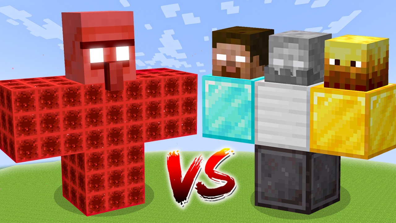 BLOOD GOLEM vs All New Golems - Battle Minecraft Mobs