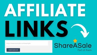 How To Create Affiliate Links On Shareasale Affiliate Marketing Tutorial