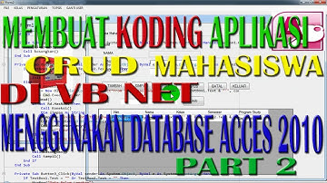 Cara Membuat aplikasi Mahasiswa Full Koding di VB.NET ||100% Work