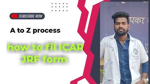 how to Fill ICAR JRF online application form 2022 /NTA / fill ICAR JRF form full process A to Z step