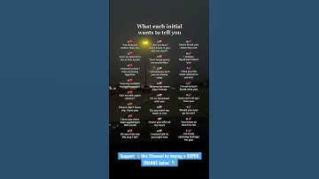 What Each Initial Wants to tell you #soulmate #initials #love #crush #lifepartner