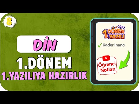 8.Sınıf Din 1.Dönem 1.Yazılıya Hazırlık 📝 #2023