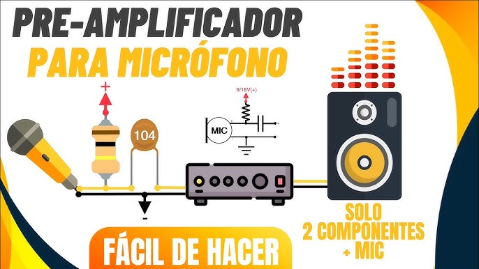 Jfetronic: Electrónica y más - El mejor preamplificador para micrófono  Electret. muy Fácil !! la resistencia de ganancia se puede variar desde una  resistencia de 10 ohm hasta una de 1M ohm