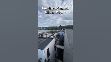 They said I could never play mirrors edge in real life🤡 #parkour #gaming #shorts