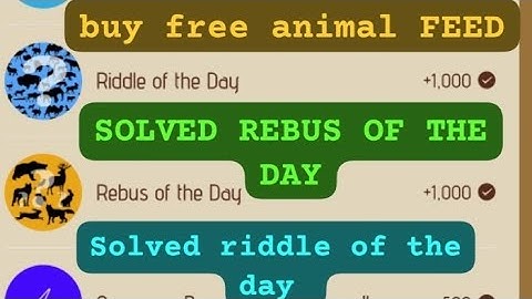 solved rebus of the day | Zoo Riddle of the day | Zoo daily boost | daily reward #riddle #rebus #zoo