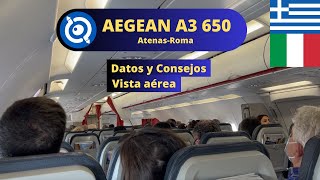 Aegean Airlines Atenas-Roma | Vuelo A3 650