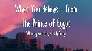 When You Believe - from The Prince of Egypt - Whitney Houston, Mariah Carey (Lyrics|Mix)