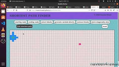 Shortest Path Finder using Vanilla Javascript