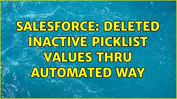 Salesforce: Deleted inactive picklist values thru automated way
