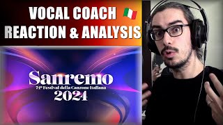 SANREMO 2024 // REACTION & ANALYSIS by Italian Vocal Coach (part 1)