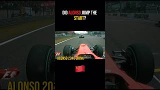 Did ANYONE see Fernando Alonso JUMP the start? 👮‍♂️😂 #chinagp #fernandoalonso #ferrarif1