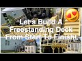 Amazing deck transformation  time lapse  semi freestanding deck