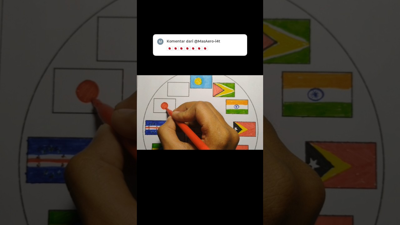Drawing (National Flag) Japanese flag #shorts #flag #flagdrawing