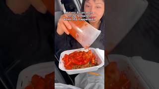 NOT MY ASIAN MOM EATING BREAKFAST WHEN THIS HAPPENED shorts viral mukbang