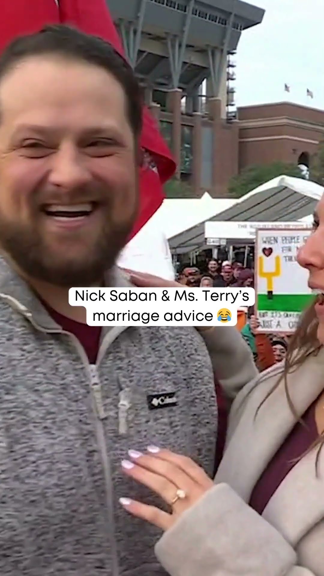 Saban jokes about Ms. Terry after the GameDay engagement ?