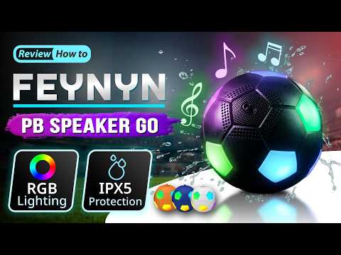 FEYNYN PB Speaker Go: Oddly-Shaped Soccer Ball RGB Speaker, Surprisingly Good Sound | Hyper Pixel...