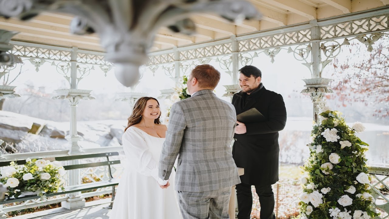Beautiful elopement at Ladies Pavilion, Central Park