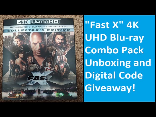 Fast X 4K UHD Blu-ray Combo Pack Collector's Edition Unboxing and Digital  Code Giveaway! 