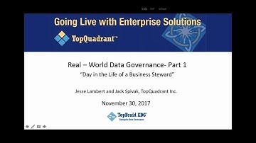 Applied Data Governance Part 1  – A Day in the Life of a Business Steward