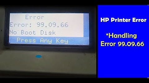 Handling HP Printer Error 99.09.66