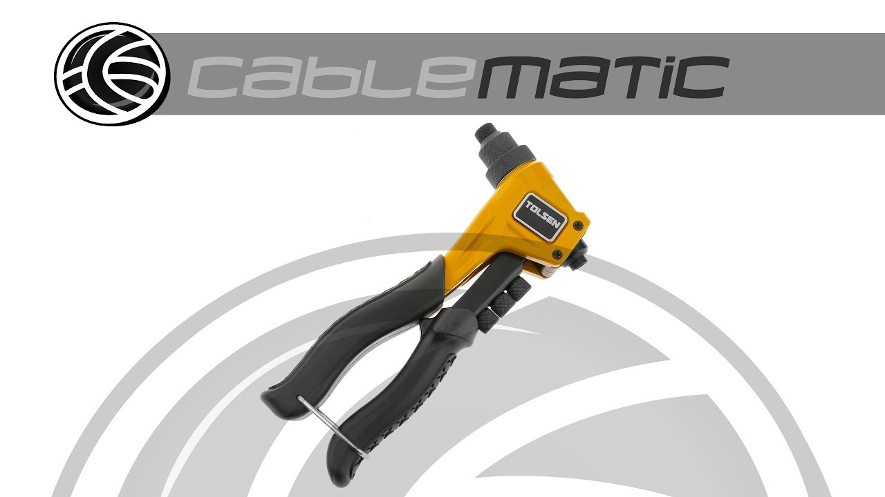 Remachadora manual de aluminio para remaches - distribuido por CABLEMATIC ®  - YouTube