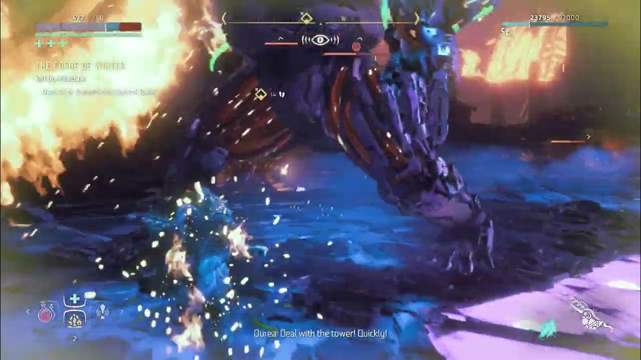 Horizon Zero Dawn Frozen Wilds Fireclaw Fight Override Control Tower