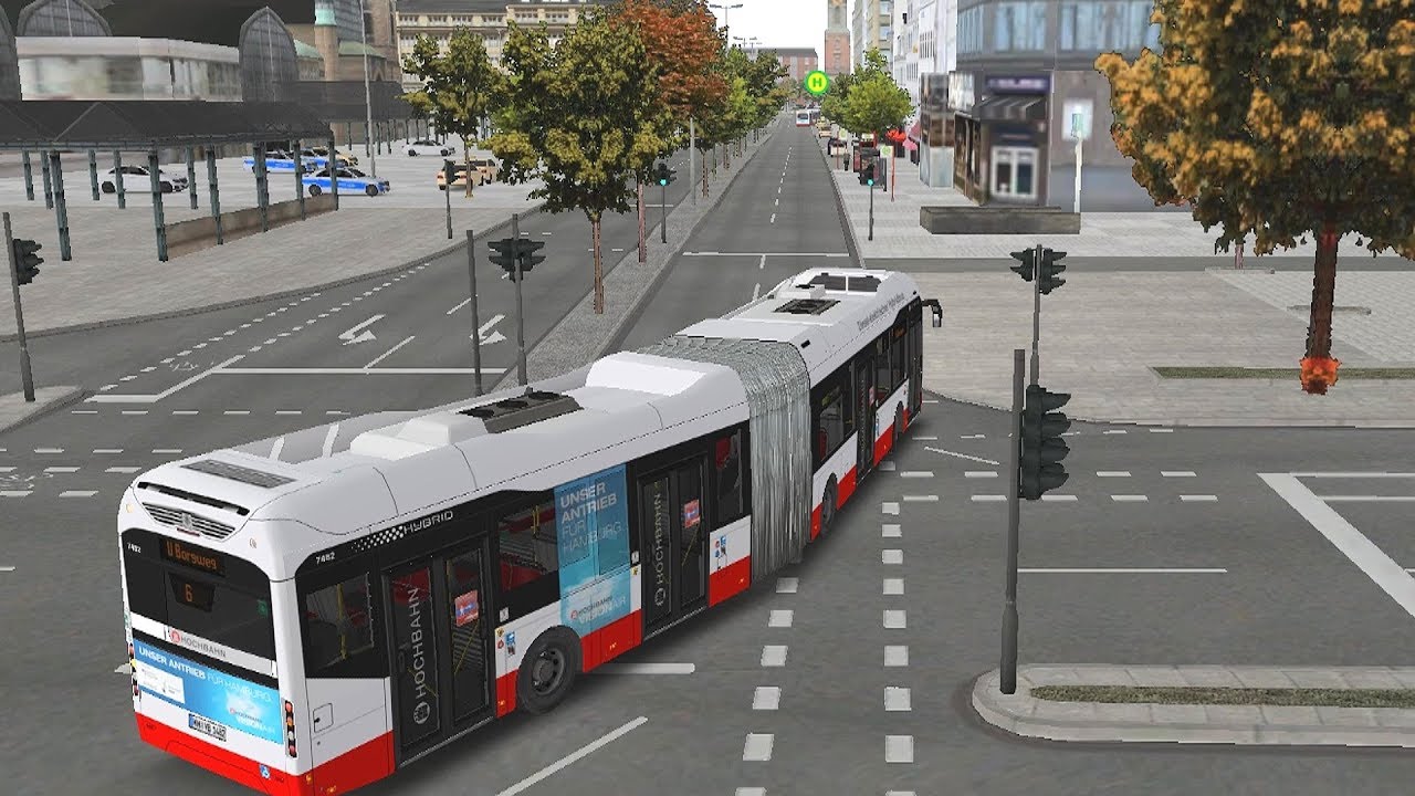 OMSI 2 - HafenCity Hamburg Articulated Hybrid Bus Gameplay! 4K