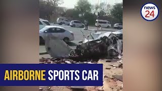 Woman in critical condition after Audi horror crash