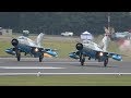 4Kᵁᴴᴰ 2x MiG-21 LanceR C Romanian Air Force Arrival & Departure @ RIAT 2019