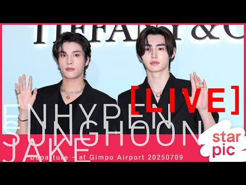 [LIVE] ENHYPEN SUNGHOON-JAKE Departure - at Gimpo Airport 20250709