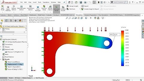 Solidworks Simulation tutorials 70| Structural analysis of a shelf steel bracket