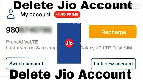 My Jio app se account delete kaise kre | how to remove multiple jio Account number on My jio App