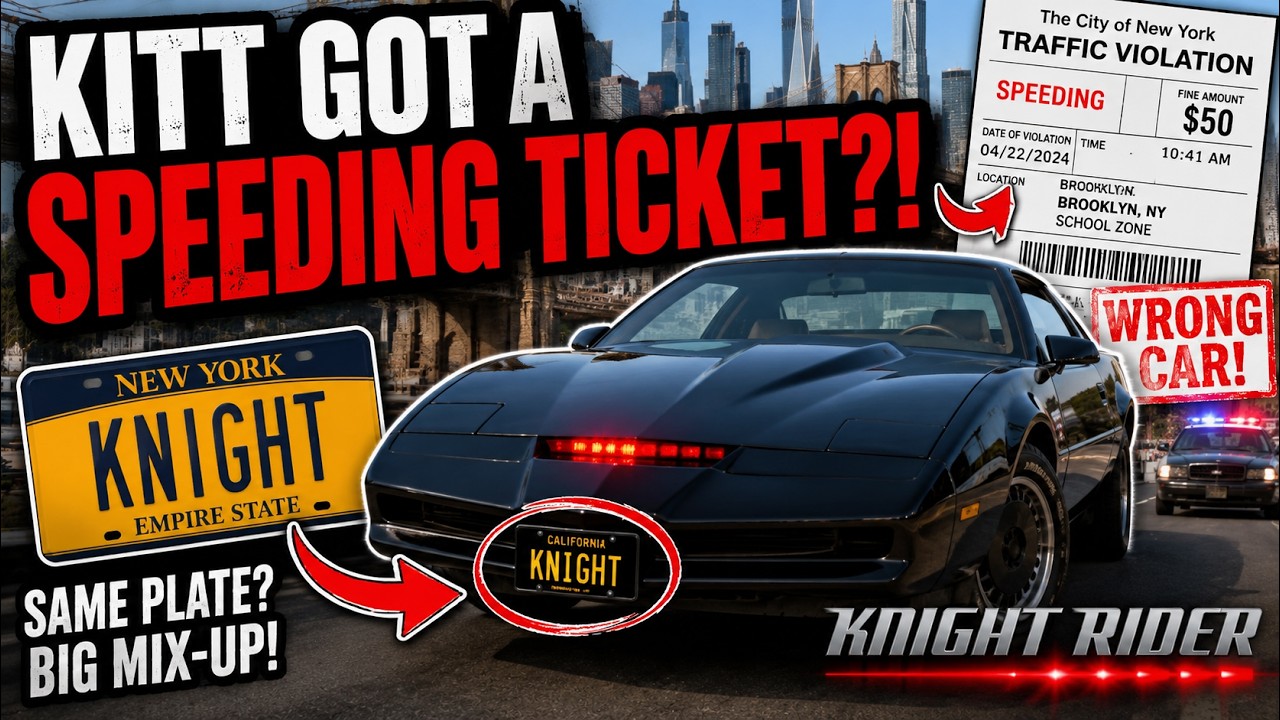KITT Got a Speeding Ticket?! Knight Rider Car FRAMED in NYC Plate Mix-Up