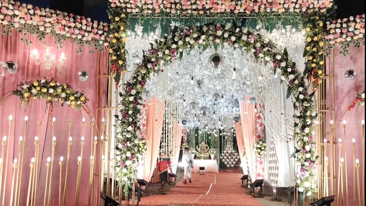 Beautiful 🌸wedding decoration// reception party decoration// Indian wedding decoration