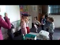 Funny kid is dancing like crazy