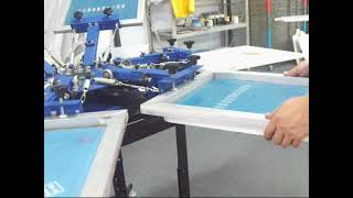 YINGHE YH-0606 6 color 6 stations screen printer. for cloth design or branding
