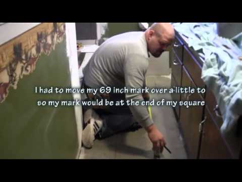 How to lay ceramic tile-Marking the Two Main Grid Lines - YouTube