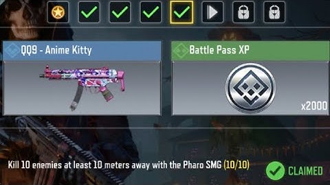 Call Of Duty Mobile Kill 10 enemies at least 10 meters away with the Pharo SMG Task Complete