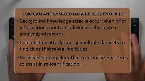 How Can Anonymized Data Be Re-identified? - Talking Tech Trends