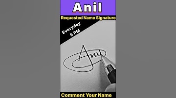 ANIL NAME SIGNATURE DESIGN || LETTER A SIGNATURE SAMPLE || #ytshorts #shortsfeed #trendingshorts