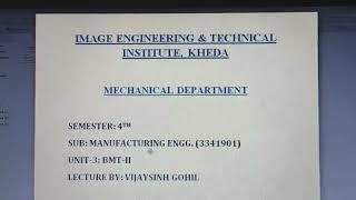 Machine tool lecture 4 (part 1)