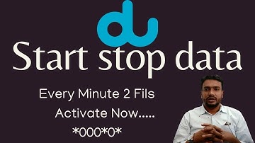How to Activate du Emergency Mobile Data Services || du Start Stop Mobile Internet Activation