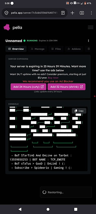 HOST YOUR TCP EMOTE / GUILD BOT ON PELL.APP SERVER 24X7 ONLINE #FREEFIRE #freefire #spideerio