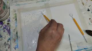 Using Pebeo Modelling paste to create texture