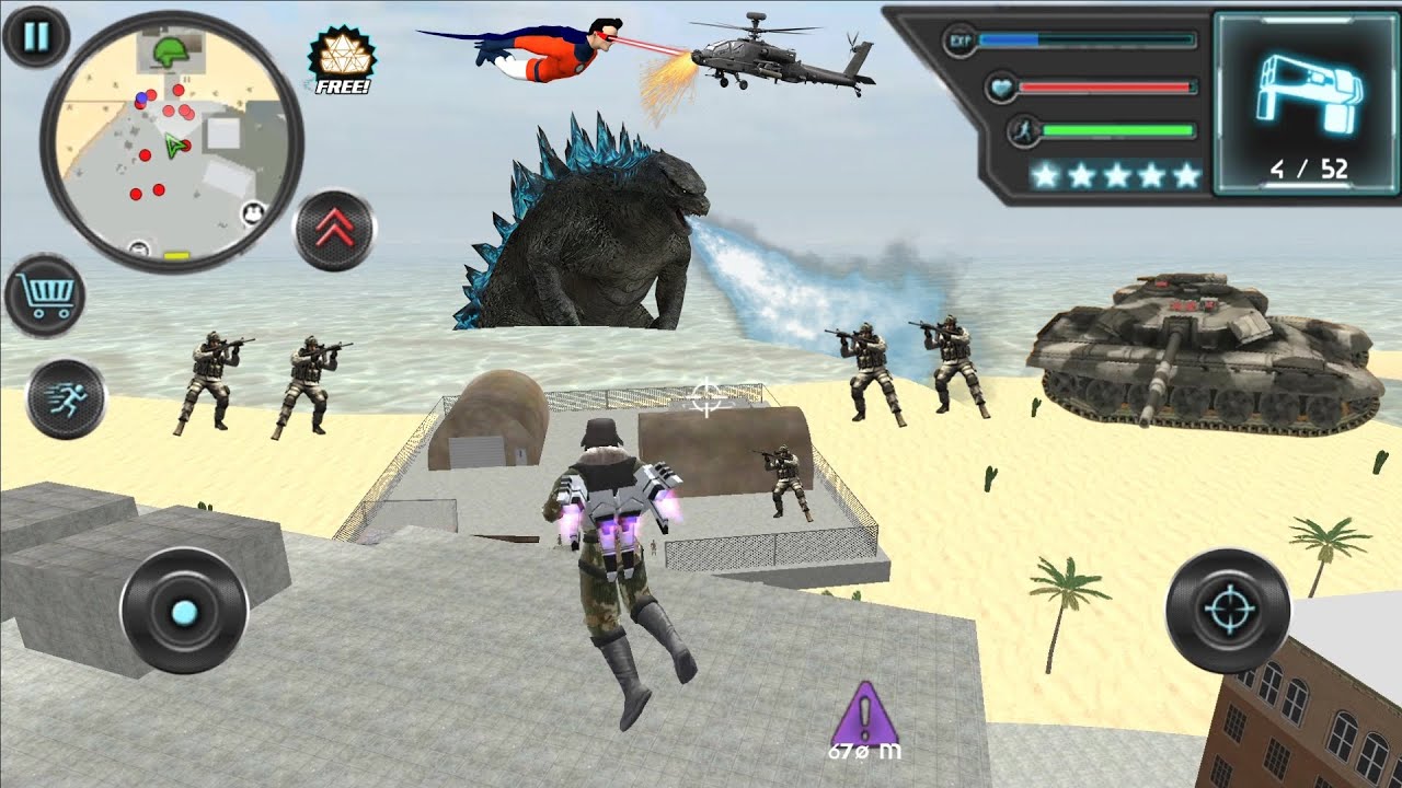 Jetpack Hero Miami Crime - (Jetpack Hero Fight Army Man) Jetpack Hero Fly Air - Android Gameplay HD