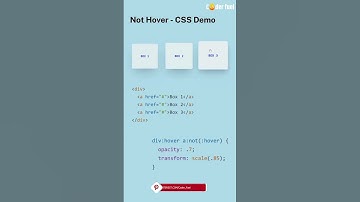The :not() pseudo class in CSS | Hover Effect Demo Tutorial