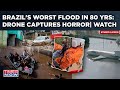 Brazil Floods Worst In 80 Yrs| Devastation, Dramatic Rescue On Cam| Houses Submerged, Over 100 Dead