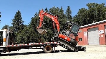 Excavator no ramp loading, first attempt