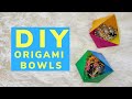 Cara membuat ORIGAMI BOWLS - DIY Mangkuk dari kertas lipat